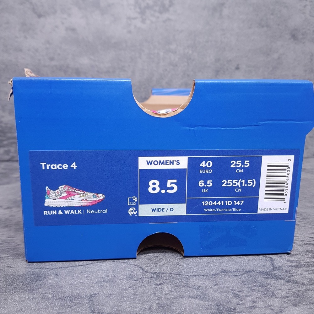 BROOKS Trace 4 Hero Medical Nurse Running Shoes Women 8.5 WIDE White Pink No Lid - Picture 7 of 7